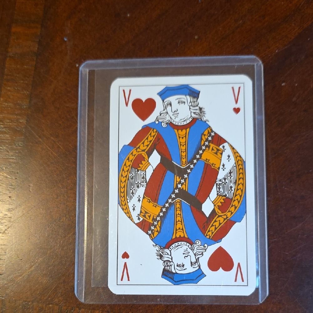 Louis Vuitton Playing Card with Red and Blue Design
